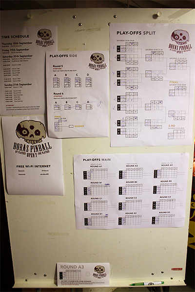Play-offs for the main and side tournaments continued on paper