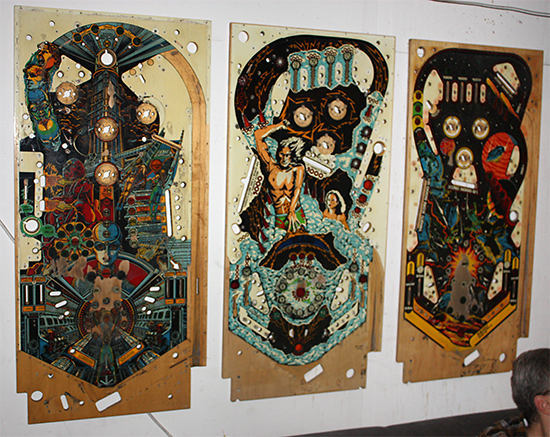 Can you name the 3 playfields on the wall?
