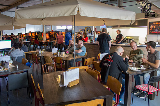 The cafe area