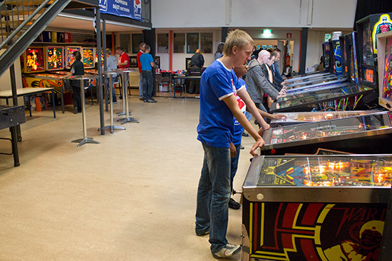 The main hall's free play machines