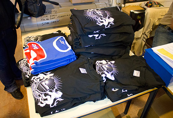 T-shirts were available by pre-order or on-the-day
