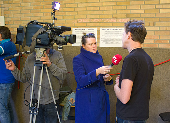 The local TV station were reporting from the DPO