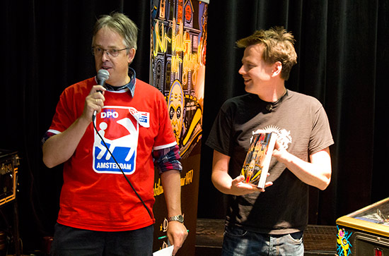 Bas Vis and Jim Jansen with the book No Balls, No Glory