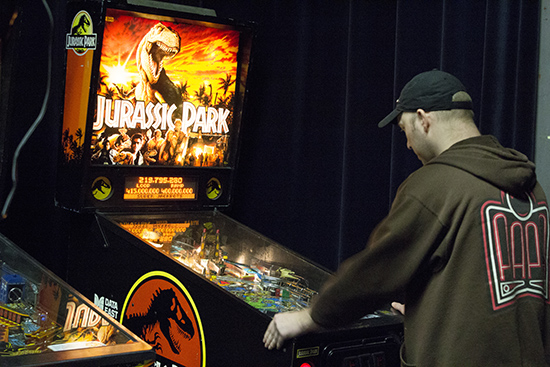 Roy playing multiball
