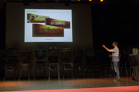 J-P shows his early designs for The Big Lebowski