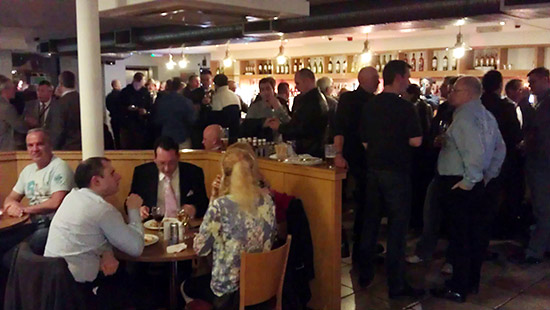 The EAG after-show party at the Fox pub