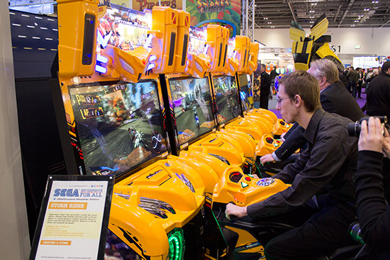 They also brought their latest racing games - this one on bikes...
