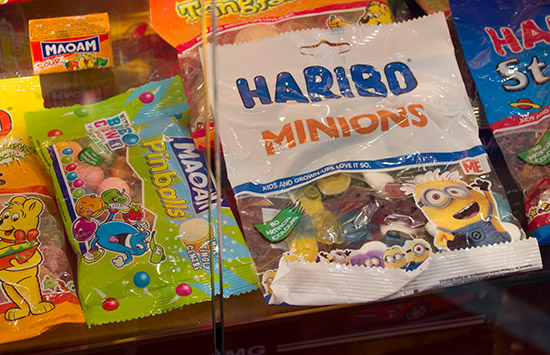 Pinballs and Minions, sharing the same display case