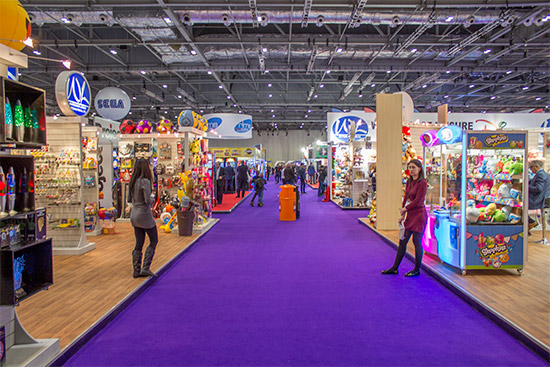 The empty aisles at the show on Tuesday morning