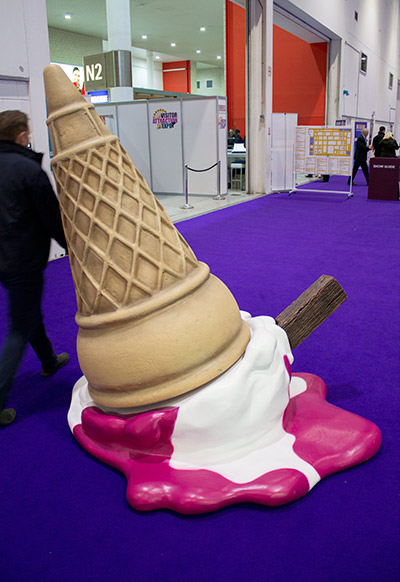 Even the ice creams were oversize