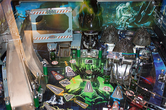The upper part of the playfield