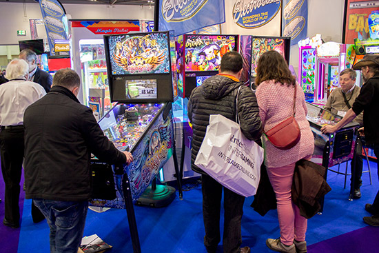 The Stern Pinball distributor had three pinballs