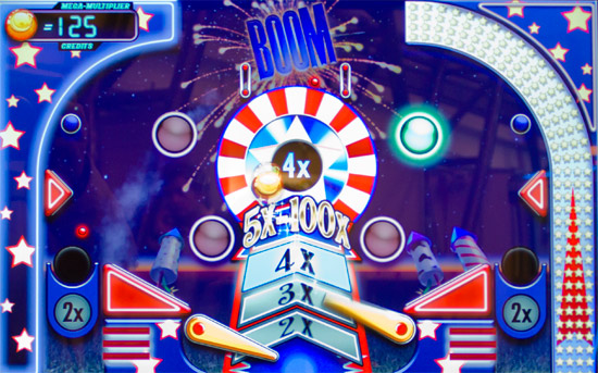 The video pinball 'game'