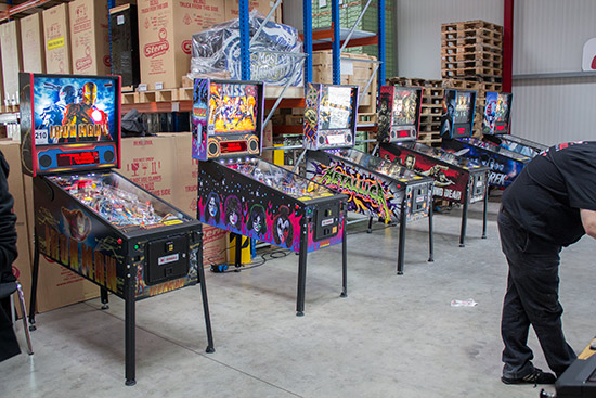 The left bank of machines