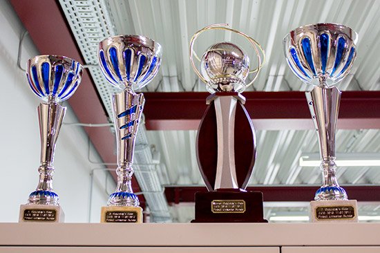 Trophies for the side tournament