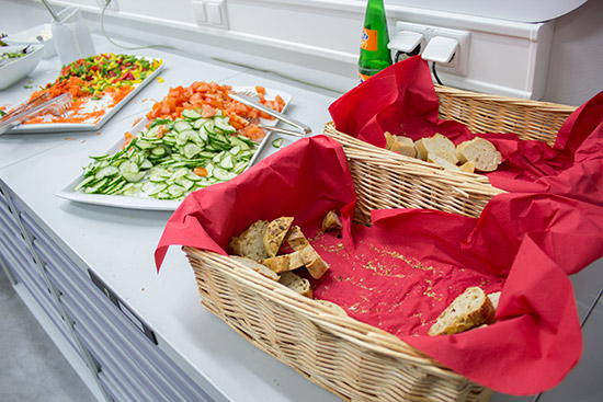 Salad and bread