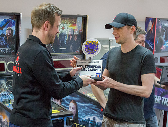Cayle receives his trophy