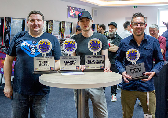 Three of the top four, with Daniele's second place trophy