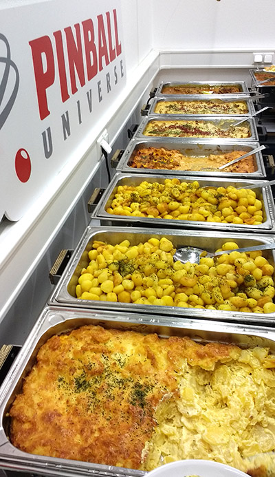 The delicious hot food dishes