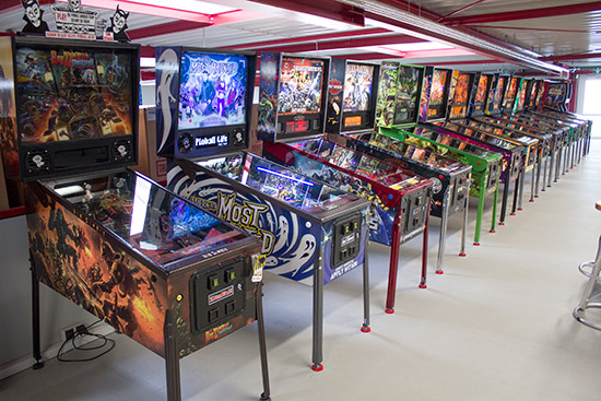 The left bank of machines