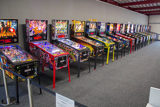 The left bank of machines