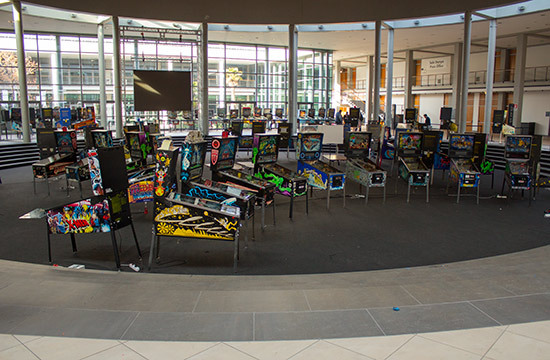 The machines for the EPC were set up in the central lobby