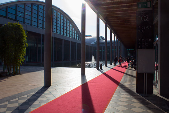 The walk to the show hall