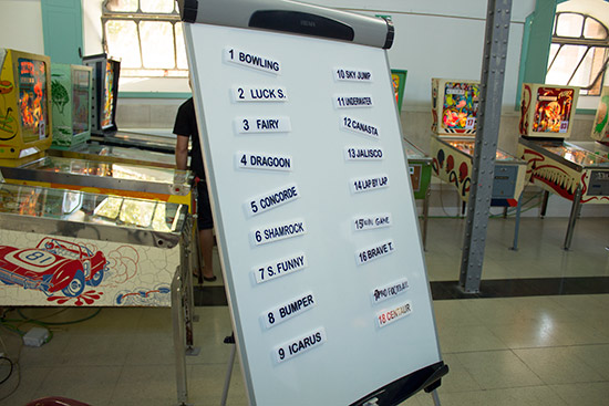 Machine signs for the Classic Tournament