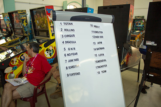 Machine signs for the main EPC tournament