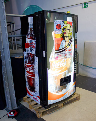 At just €1 a can, the drinks machine frequently needed restocking