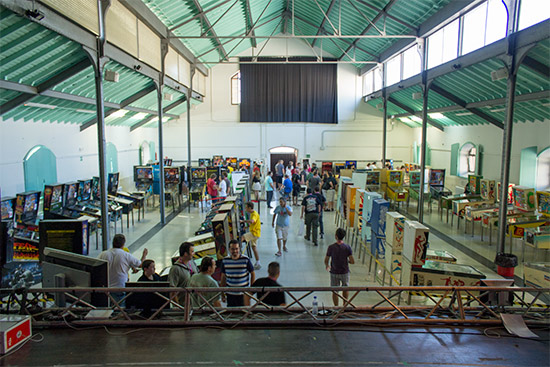 Inside the building