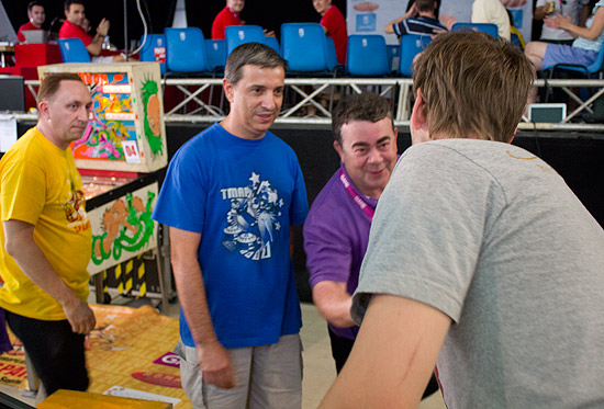 Francisco and Jorgen shake hands at the end of the Classic Tournament final