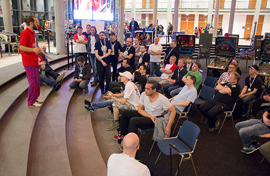 Organiser Nicola Pierobon explains the format to the players