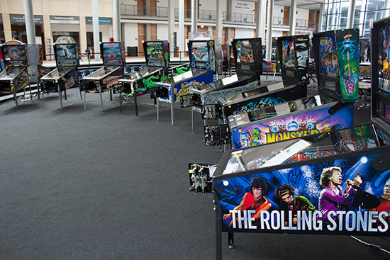 One of the banks of ten machines