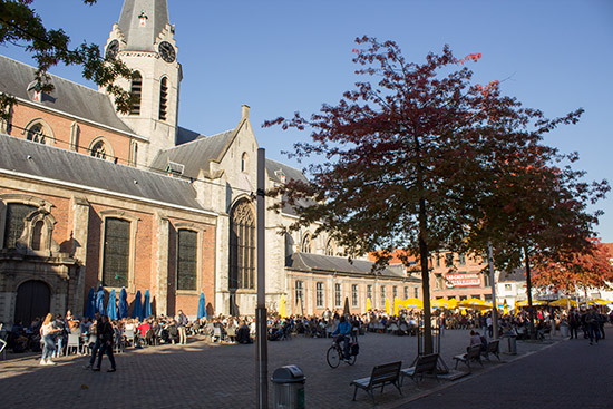 You don't have to walk too far from the church to enjoy a beer