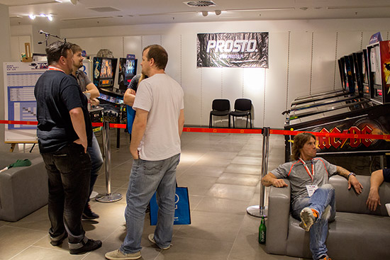 Players in Pool B await the start of their matches