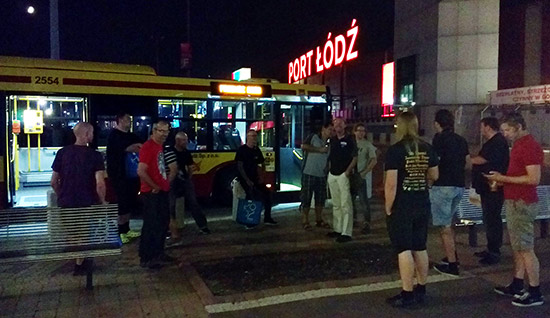 The bus to the night club in Ł&oacute;dź