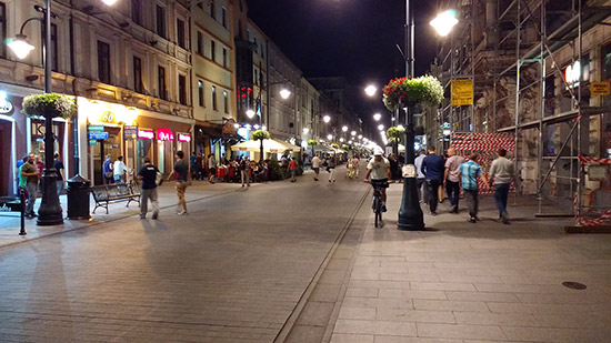 Piotrkowska in Ł&oacute;dź