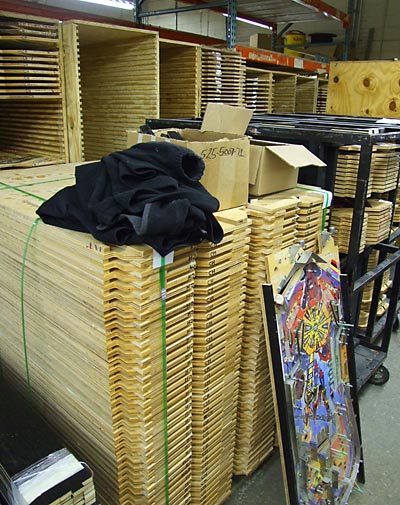 Racks of playfields