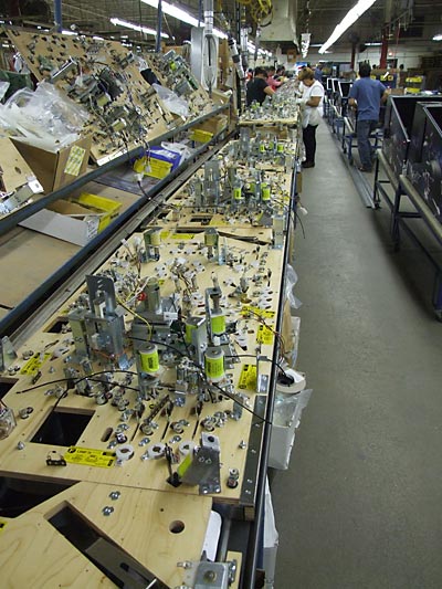 The bottom of the playfield