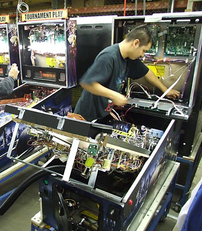 The backbox wiring is completed