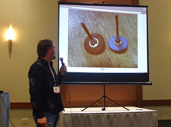 Mark showing some of the gears used