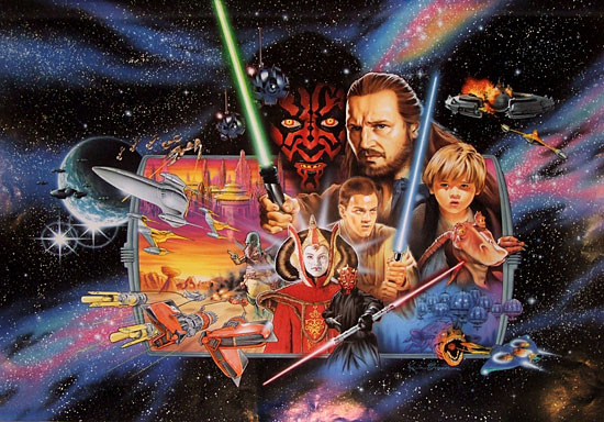 The Star Wars Episode 1 backglass