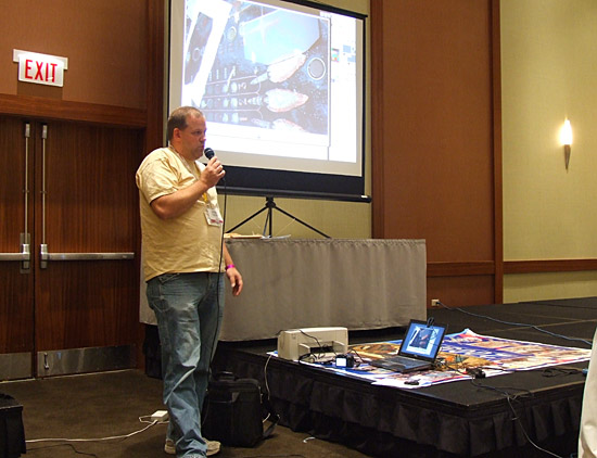 Steve with his camera, computer and printer