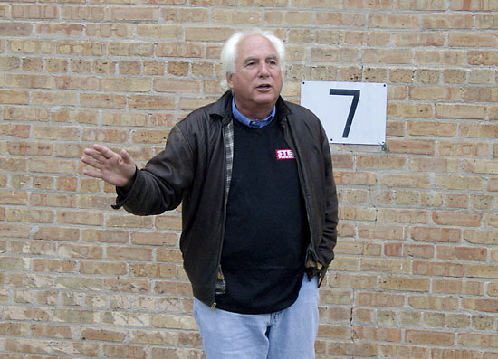 Gary Stern addresses his visitors