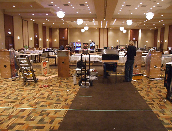 The main hall is emptied at the end of the show