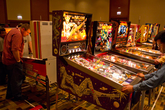 The games hall at 10pm on Wednesday