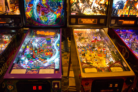 Beautified games at Great American Pinball