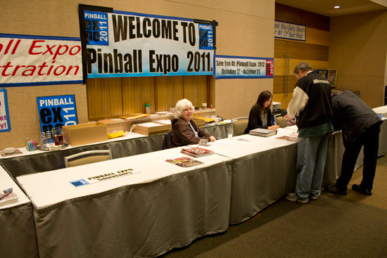 The registration desk