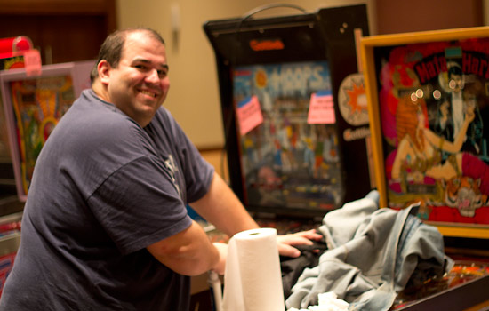 The Korn puts the finishing touches to his machines